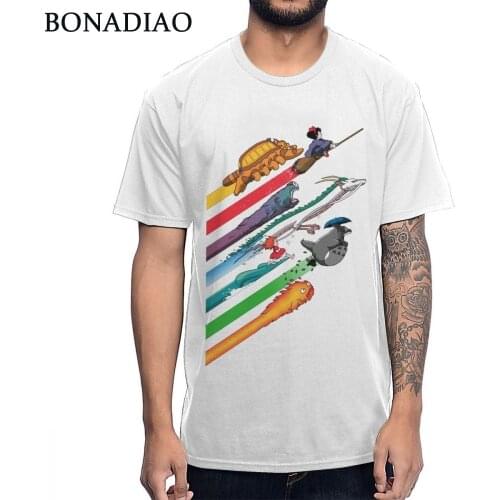 Unisex Studio Ghibli Hayao Miyazaki Anime T Shirt Spirited Away Ponyo My Neighbor Totoro Catbus Kiki Delivery Service T-shirt