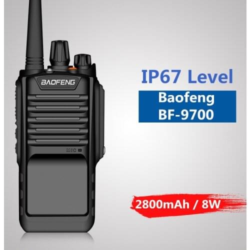Hot BAOFENG BF-9700 8W IP67 Waterproof Two Way Radio UHF400-520MHz FM Transceiver with 2800mAh battery Ham Radio Walkie talkie