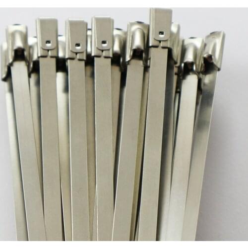 25pcs 4.6x800/900/1000/1200/1300/1400/1500mm natural Stainless Steel Cable Ties Locking Metal Zip-Exhaust Wrap Multi-Purpose