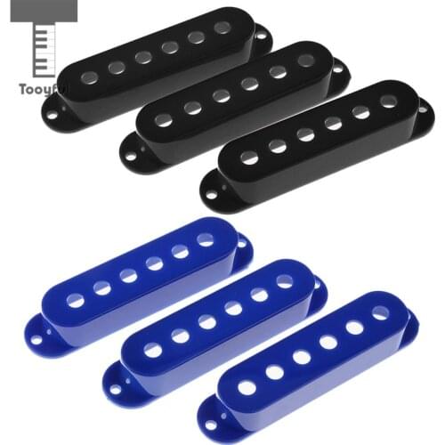 Tooyful 3Pcs Single Coil Guitar Pickup Covers 48 50 or 52mm Pole Spacing for Stratocaster ST SQ Guitar Parts
