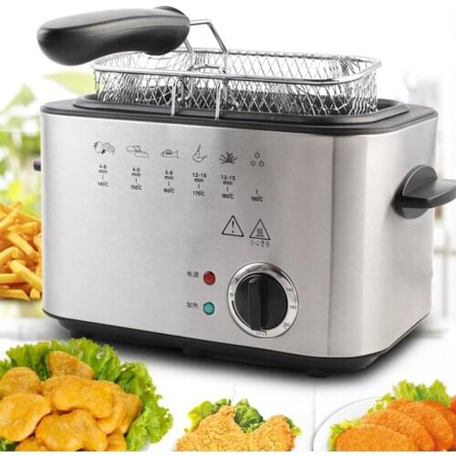 1.2L electric fryer, household non-flammable constant temperature mini multi-function rectangular chicken wings small electric