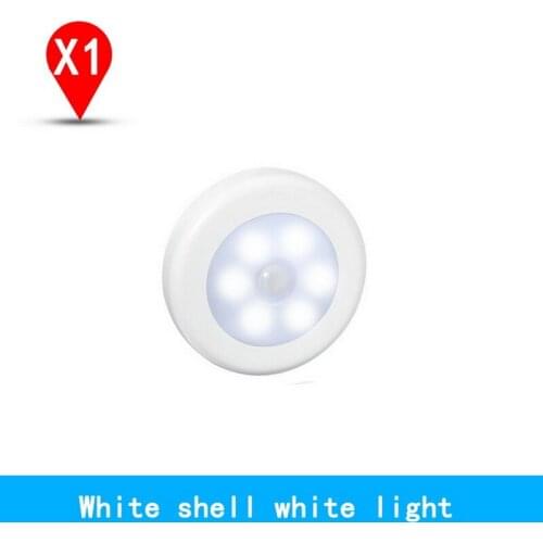 NEW Round thin type human body induction kitchen cabinet night light 6LED