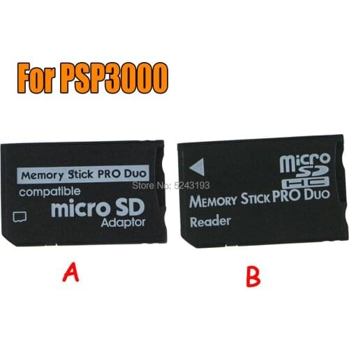 1pcs New Mini Memory Stick Pro Duo Card Reader Micro SD TF To MS Card Adapter For PSP 1000 2000 3000 Converter Black
