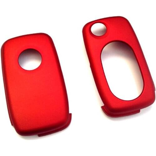 MK4 Oval Key Pad Remote Flip Key Cover Metallic Red For Volkswagen For VW