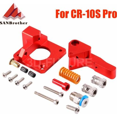 Aluminum Upgrade Dual Gear Mk8 Extruder for Extruder CR10 CR-10S PRO RepRap 1.75mm 3D Parts Drive Feed double pulley