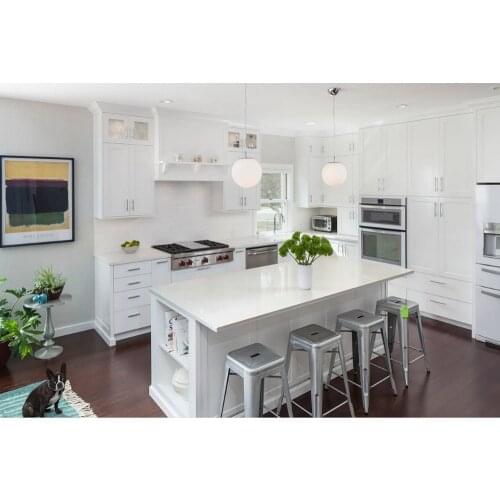 2017 plywood carcase solid wood modular kitchen cabinets furniture suppliers China hot sales