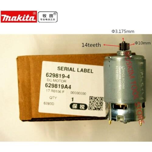 14 Teeth Motor Genuine Parts 629819-4 DC 14.4V For MAKITA 6280DWPE3 6280D 6280DWE 6281DWE BDF343 6281DWPE MT070 6281D Drill