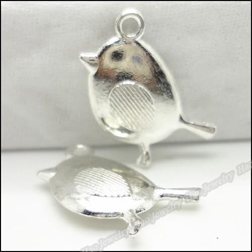 15 pcs Charms Birds Pendant Bright silver color Zinc Alloy Fit Bracelet Necklace DIY Metal Jewelry Findings