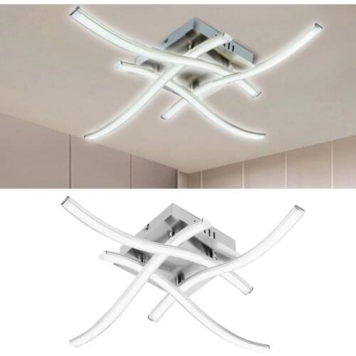 Modern LED Ceiling Light 18W 24W Led Panel Light Aluminium Forked Shaped Ceiling Lamp for Bedroom Living Room Decor Lamp 85-265V