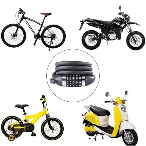 Password Anti-theft Cable Lock Bicycle Lock Bike Accessories Cable Lock Heavy Duty Bike Locks Password Safety Prevent Loss