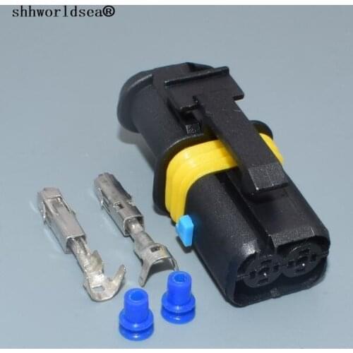 Shhworldsea 1.5mm 2pin connector 18385000002 female electrical car connector sealed automotive plug 18385.000.002