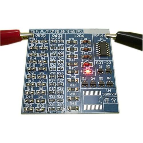 SMD Rotating Light Patch component welding practice board skill training practical training kit welding DIY