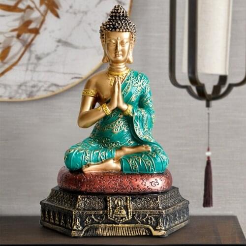 Buddha Statues Thailand for Garden office home Decor Desk ornament fengshui hindu sitting Buddha figurine Decoration