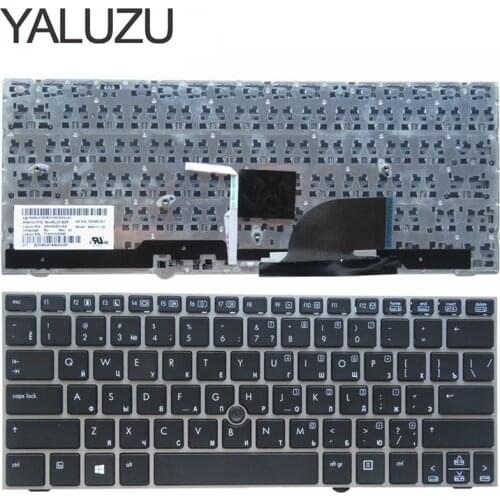 YALUZU Russian laptop Keyboard for HP EliteBook 2170p 2170 Series RU layout Laptop Keyboard with grey frame no backlight replace