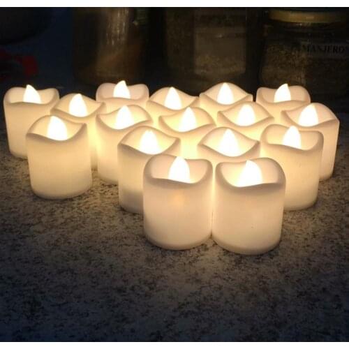 12/24Pcs Flameless LED Candles Creative Tea Light Lamp With Battery Lighting For Romantic Weeding Birthday Party Decorations
