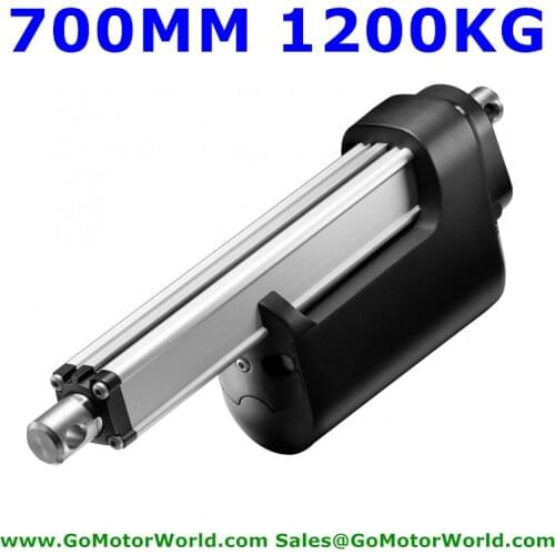 12000N 1200KG 2640LB force 12V 24V 700mm adjustable stroke heavy duty industry linear actuator free shipping