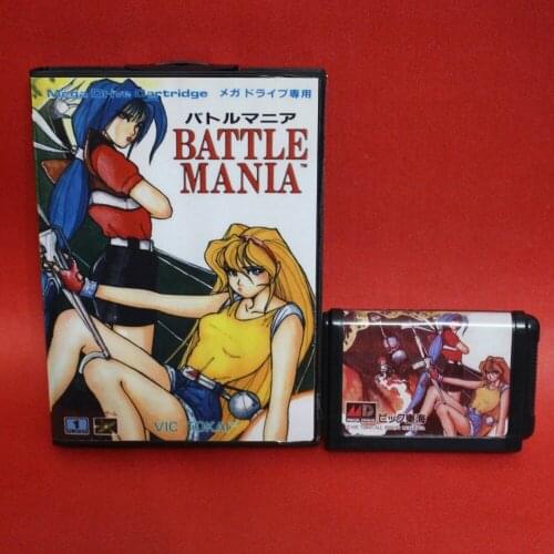 Battle Mania 16 bit MD card with Retail box for Sega MegaDrive Video Game console system