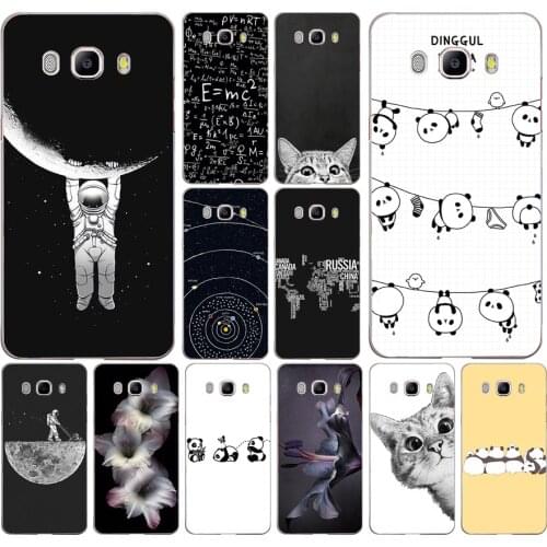 224FG Moon Sun Flower Math Cute Cats Soft Silicone Tpu Cover phone Case for Samsung j3 j5 j7 2016 2017 j330 j2 j6 Plus 2018