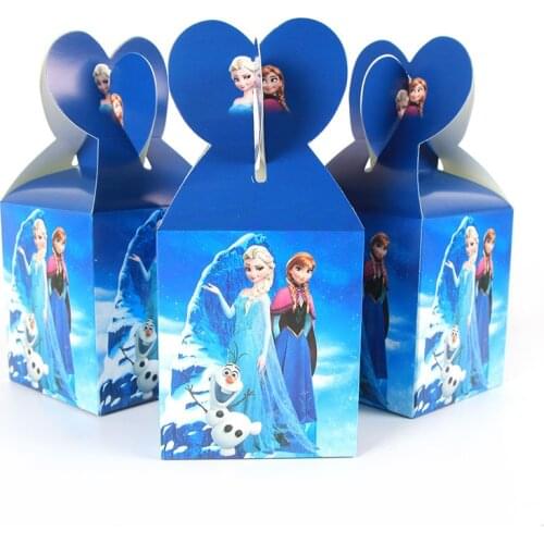 30pcs/lot Frozen theme Party Paper candy Box Kids Birthday Baby Shower Supply Girls Birthday Decor party candy favors