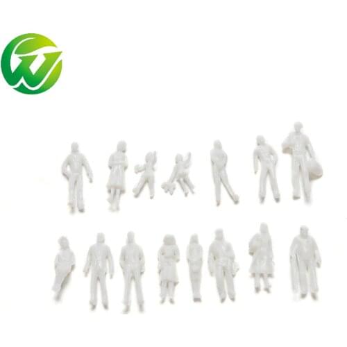 300pcs 1:100 1:150 1:200 MIXED Miniature White Figures Architectural Model Human Scale HO Model ABS Plastic Peoples
