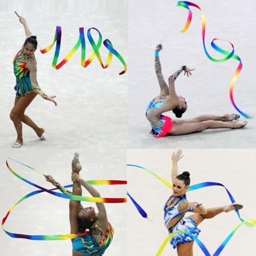 4M Gymnastics Rhythmic Gymnastics Ballet Dance Ribbon Streamer Rotating Rod Outdoor Sports Games Childrens Toys