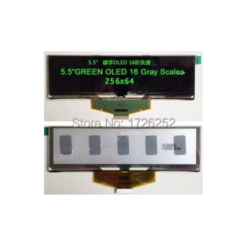 5.5 inch 30PIN Green OLED Screen SSD1325 Drive IC 256*64 SPI / Parallel Interface