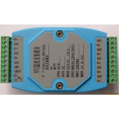 8 channel NTC temperature transmitter thermistor NTC temperature acquisition module Modbus RTU 485