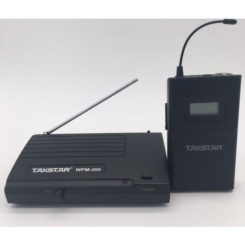 Takstar WPM-200 UHF Wireless Monitor System 50m Transmission Distance In-Ear Stereo earphone Headset Transmitter Receiver