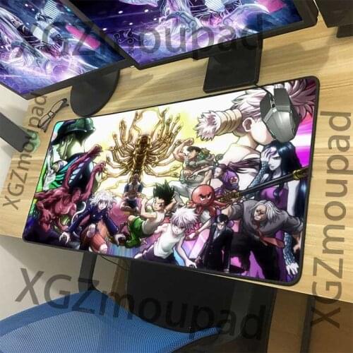 XGZ Monster Killer Anime Custom Large Computer Desk Mat Black Lock Edge Hunter Mouse Pad Speed Rubber Non-slip 900x400/900x300