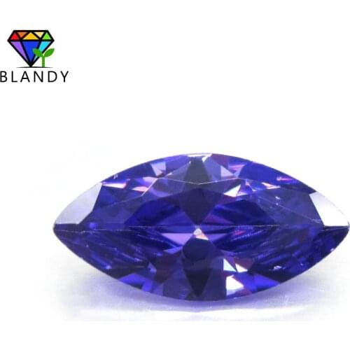 Wholesale Price 5A CZ stone 1.5x3~10x20mm Marquise Shape Purple Cubic Zirconia Stone Synthetic Gems For Jewelry
