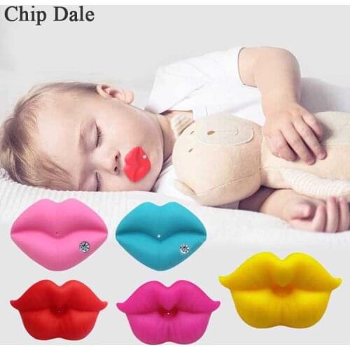 Baby Mouth Shaped Silicone Nipple Cute Novelty Lips Babys Child Soother Lips Nipples Kids Gift Safe Pacifier