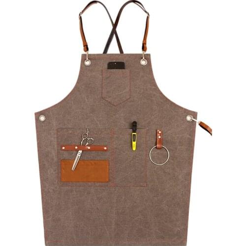 Denim Apron Hairdressing Nail Barista Milk Tea Shop Waiter Men and Women Baking Work Clothes