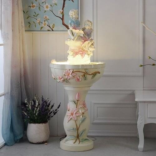 European luxury style Flower Fairy Elf water fountain decoration living room indoor wedding decoration gift fish tank aquarium