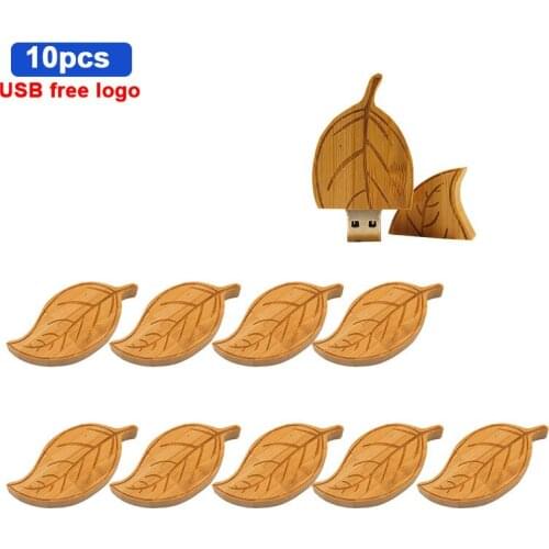10pcs/lot free logo free wooden waterproof USB 2.0 Flash Drive Pen Drive 4gb 8GB 16GB 32GB 64GB 128GB Pendrive USB Memory Stick