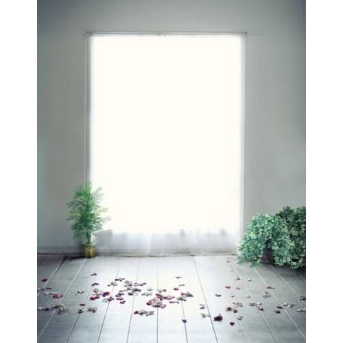 5x7ft Wooden Floor Green Leaf Photography Backdrops Photo Props Studio Background