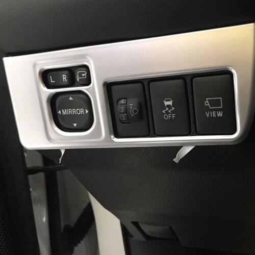 ABS Chrome For Toyota RAV4 2016 2017 2018 Head Light Switch Control Trim Cover Head Lamp Control Frame Stickers Auto Accessories