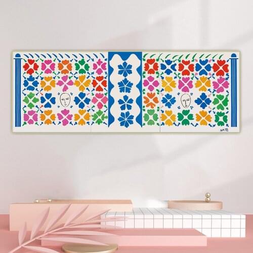 Henri Matisse《Large Decoration with Masks》Canvas Oil Painting Art Poster Picture Wall Hanging Decor Home Living Room Decoration