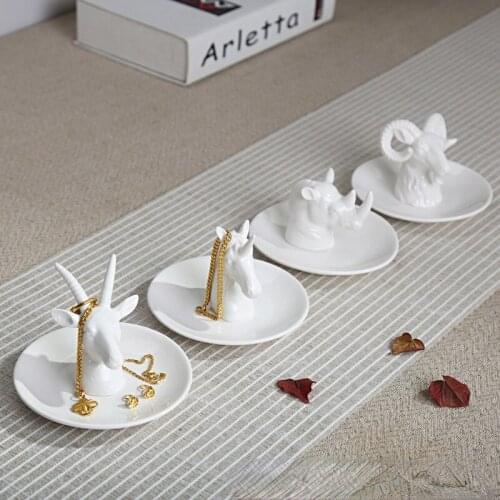 Ceramic Storage Tray Animal Decor Hand Craft Storage Plate Display Dishes Wholesale Jewelry Holder
