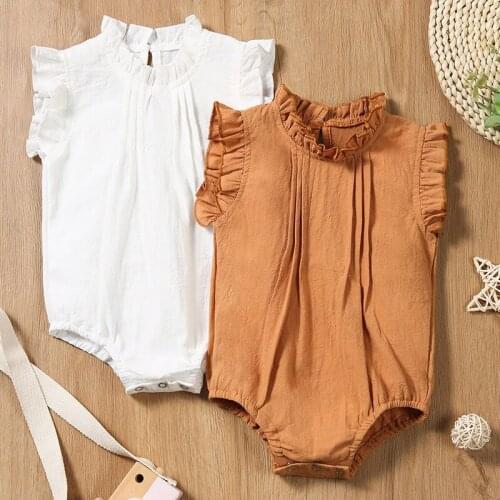 2021 New Summer Baby Boys Girl Sleeveless Rompers Newborn Girls Rompers Clothes Kids Boy Girl Rompers Baby Boys Girls Clothing