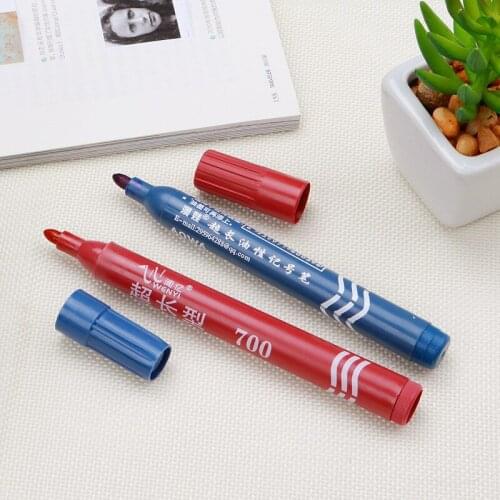 Marker Plastic Oily Waterproof Permanent Marker Pen Korean Stationery Student Outdoor Marking Ink Marker Used For Office School