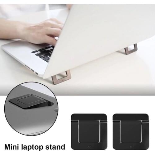 Mini Foldable Laptop Holder Adjustable Cooling Laptop Stand Portable Invisible Tablet Table Stand Support For Macbook Pro Air PC