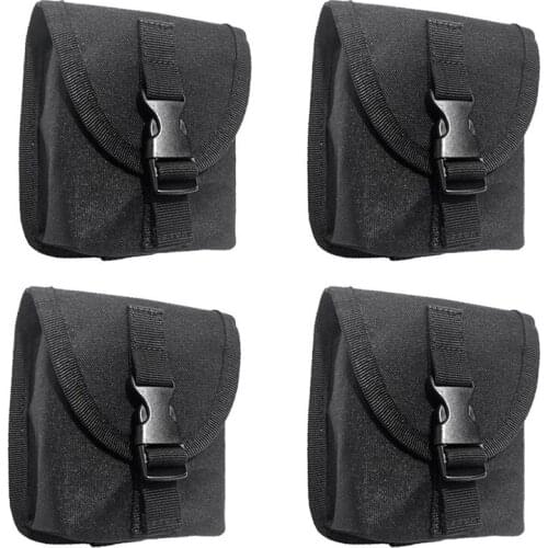4Pcs Nylon Scuba Diving Counter Weight Pocket Pouch with Quick Release Buckle Ballast Weight Pouch for Diving