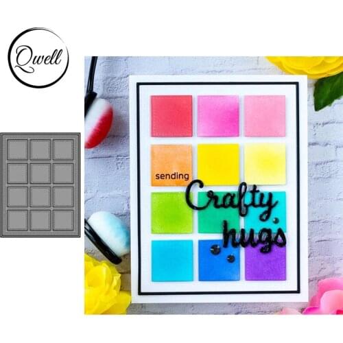 QWELL 103*104 mm Square Chocolate Chunks Film Frame Cutting Dies DIY Scrapbooking Paper Cards Craft Album Making Template 2020