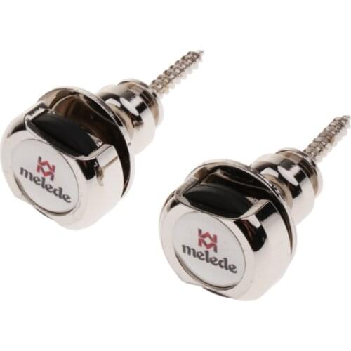 Durable Guitar Bass Automatic Strap Locks Belt Buttons Buckles Pack Of 2