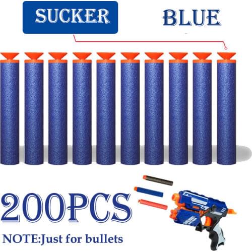 200 PCS EVA Soft Hollow Round Head Sucker Refill Darts Bullets For Nerf EVA Military Gift Gun Bullet Toys Xmas Children Gift