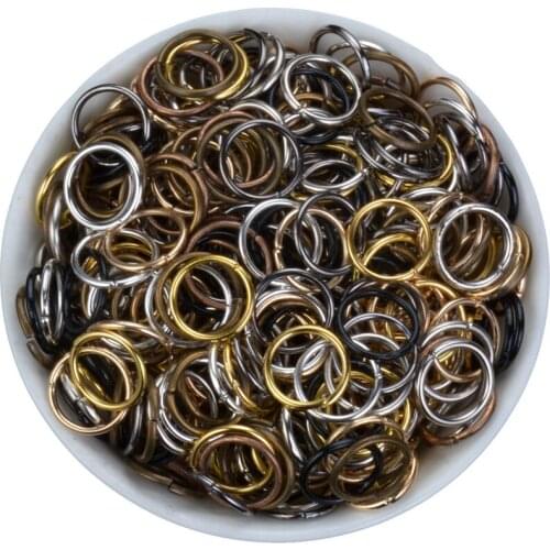 200pcs/lot 4 6 8 10 mm Jump Rings Silver/Gold Split Rings Connectors For Diy Jewelry Finding Making Bulk Accessories Wholesale