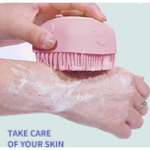 Bath Brush Silicone Scrubber Brushes Multifunction Bathroom for Bathing Hair Rubber Brushes Scrubbing Tool for Home