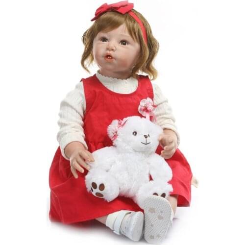 80cm silicone Princess toddler Girl doll big size Reborn baby doll modeling Toys lifelike doll collectible doll Xmas gifts
