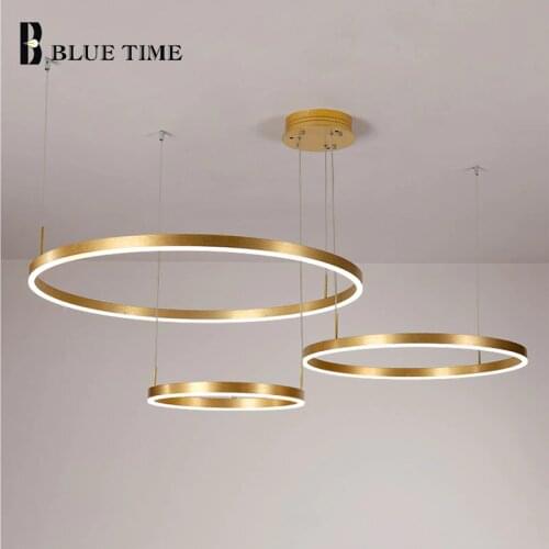 Modern Aluminum Light Rings Led Chandelier Lighting For Living room Dinning room Bedroom Hanging Lamp Lustre Indoor Chandeliers