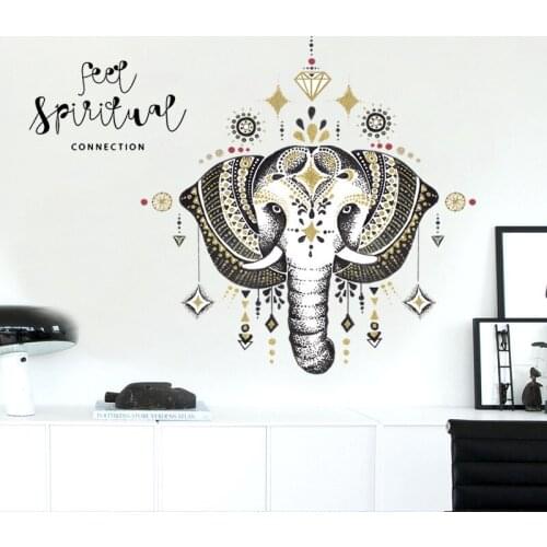 Vivid Modern minimalist style elephant wall sticker living room bedroom study kindergarten wall decoration Home decoration